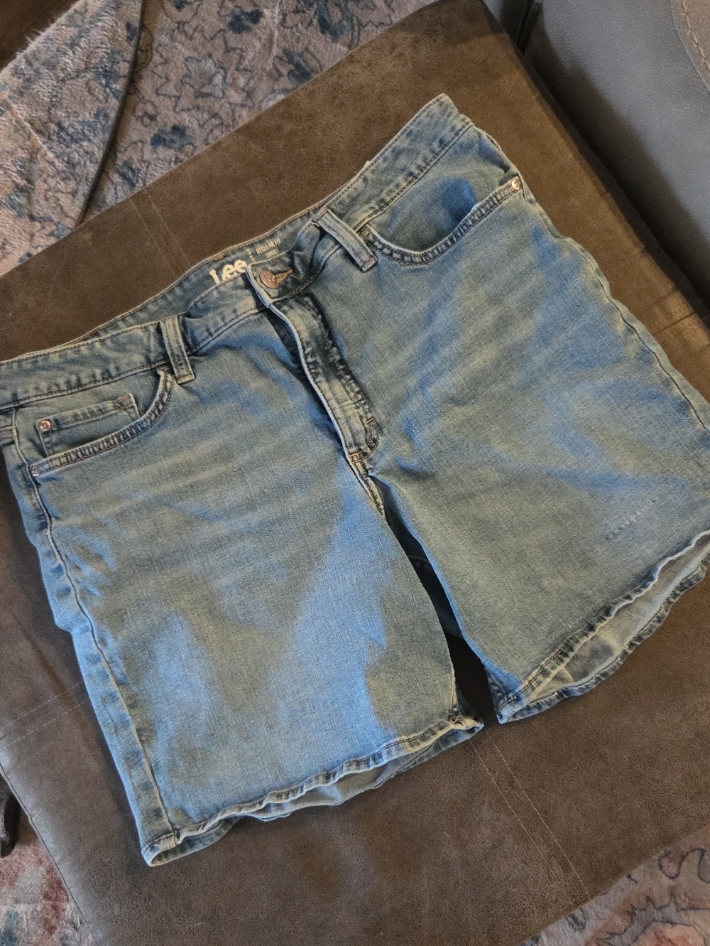 Lee Classic Light Blue Denim Shorts Size 16 Medium